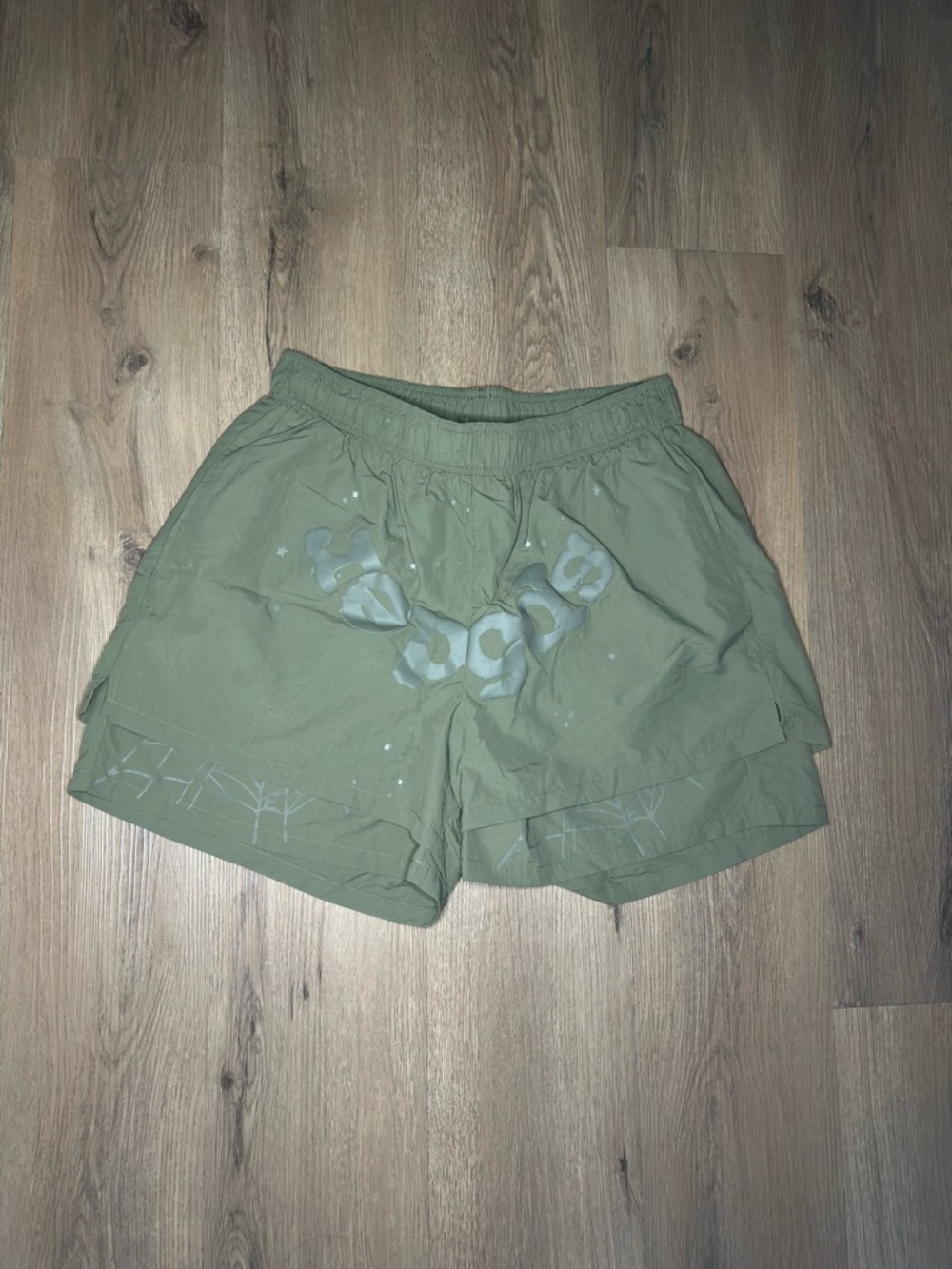 Sp5der OG Web Double Layer ‘Sage Green’ Shorts